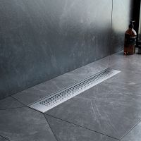 Душевой лоток AM.PM PrimeFlow 50 с решеткой Хром матовый Cut Gradient арт-W02SC-P11-050-01SB — фото 4, Душевые лотки