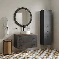 Тумба под раковину Iddis Torr 80 подвесная Темно-серая арт-TOR80DMi95K — фото 6, Тумбы под раковину