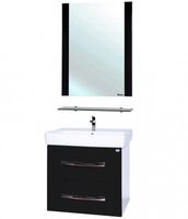 Зеркало Bellezza Рокко 50 с полкой Черное арт-4613706030040 — фото 3, Зеркала в ванную комнату