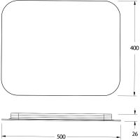 Товар: Зеркало Defesto Opti 50x40 с подсветкой 15W-3000К/Сенсорный выключатель/Теплый белый свет арт-DF 2811SH - фото 3 Зеркало Defesto Opti 50x40 с подсветкой 15W-3000К/Сенсорный выключатель/Теплый белый свет арт-DF 2811SH — фото 3, Зеркала в ванную комнату