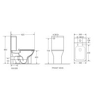 Унитаз компакт WeltWasser Zinnbach 001 GL-WT Белый глянец с бачком и сиденьем Микролифт арт-10000009967 — фото 3, Напольные унитазы