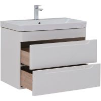 Тумба с раковиной Aquanet София 80 подвесная Белый глянец арт-274192 — фото 3, Тумбы с раковиной