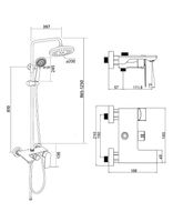 Душевая система Orange Berni Хром арт-M09-911cr — фото 8, Душевые стойки
