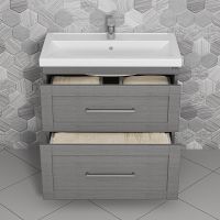 Тумба под раковину СанТа Венера 80 Дуб серый арт-221017 — фото 2, Тумбы под раковину