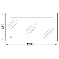 Зеркало Jacob Delafon Formilia 120 с подсветкой и подогревом с сенсорным выключателем и часами арт-EB1163-NF — фото 5, Зеркала в ванную комнату