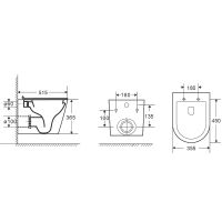 Унитаз Grossman подвесной Белый с сиденьем Микролифт арт-GR-4478SQ — фото 9, Подвесные унитазы