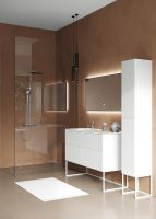 Шкаф пенал SanVit Лира 30 в цвете Ral подвесной Белый глянец арт-plira — фото 3, Пеналы для ванной комнаты