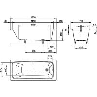 Стальная ванна Kaldewei Cayono 748 160х70 без покрытия арт-274800010001 — фото 10, Стальные ванны