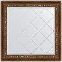 Зеркало Evoform Exclusive-G 86х86 с гравировкой в багетной раме - Римская бронза 88 мм арт-BY 4320 — фото 1, Зеркала в ванную комнату