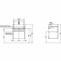 Тумба с раковиной Aquanet Nova Lite 60 подвесная Дуб рошелье арт-302524 — фото 13, Тумбы с раковиной