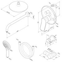 Душевая система AM.PM X-Joy Хром арт-FB85A1RH20 — фото 4, Встраиваемые душевые комплекты