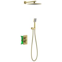 Душевая система Timo Petruma с термостатом Золото матовое арт-SX-5059/17SM — фото 1, Встраиваемые душевые комплекты