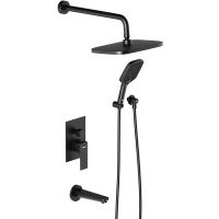 Душевая система Damixa Gala Черная матовая арт-953510300 — фото 1, Встраиваемые душевые комплекты