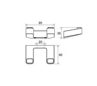 Двойной крючок Ravak 10° Черный матовый арт-X07P554 — фото 3, Крючки для полотенец