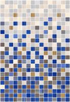 Керамическая плитка Керамин Гламур 2С голубой микс настенная 00-00001796 27,5х40 см арт-СК000009472 — фото 1, Керамическая плитка