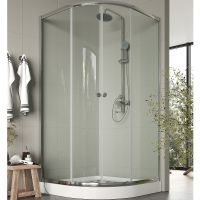 Душевой уголок Agger 100x100 профиль Хром стекло прозрачное арт-A01-100TCR — фото 1, Душевые уголки четверть круга