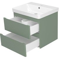 Тумба с раковиной Brevita Victory 60 подвесная Зеленая матовая арт-УТ000015997 — фото 3, Тумбы с раковиной