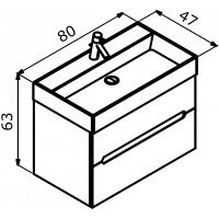Товар: Тумба с раковиной Orka Malta 80 подвесная Кашемировая матовая арт-5001474 - фото 6 Тумба с раковиной Orka Malta 80 подвесная Кашемировая матовая арт-5001474 — фото 6, Тумбы с раковиной