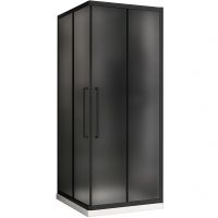 Душевой уголок Abber Schwarzer Diamant 90x90 профиль Черный стекло матовое арт-AG02090BMH — фото 1, Квадратные душевые уголки