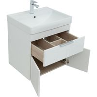 Тумба под раковину Aquanet Ирис new 60 подвесная Белая глянцевая арт-310148 — фото 5, Тумбы под раковину