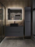 Товар: Тумба с раковиной Orange Line 100 подвесная Графит матовый арт-Li-100TugMDF+B02-460MB - фото 5 Тумба с раковиной Orange Line 100 подвесная Графит матовый арт-Li-100TugMDF+B02-460MB — фото 5, Тумбы с раковиной