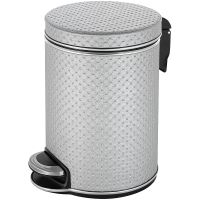 Ведро для мусора Geralis Punto Серебро, кант Хром, 5 л арт-V-PHH-B — фото 1, Мусорные ведра