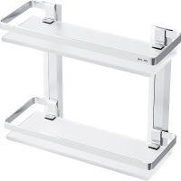 Стеклянная полка AM.PM Sense L Серебристая арт-A7455200 — фото 1, Полки для ванной и душа