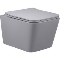 Унитаз Vincea Q-Line подвесной Серый матовый с сиденьем Микролифт арт-VT1-12MG — фото 1, Подвесные унитазы