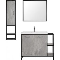 Шкаф пенал Style Line Лофт 30 Бетон арт-ЛС-000010025 — фото 3, Пеналы для ванной комнаты