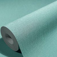 Обои Marburg Flora Винил на флизелине (0,53*10,05) Бирюзовый, Однотонные/Рогожка арт-82353 — фото 3, Обои для стен