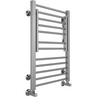 Водяной полотенцесушитель Terminus Валенсия П12 500х800 с полкой Хром, нижнее подключение, G 1/2" ВР, с угловым соединением арт-4670078529473 — фото 1, Водяные полотенцесушители