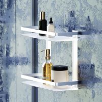 Товар: Стеклянная полка AM.PM Sense L Серебристая арт-A7455200 - фото 3 Стеклянная полка AM.PM Sense L Серебристая арт-A7455200 — фото 3, Полки для ванной и душа