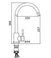 Смеситель для кухни Frap Нержавеющая сталь арт-F40899 — фото 11, Смесители для кухни