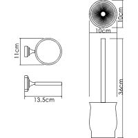 Ершик для унитаза WasserKRAFT Хром арт-K-24127 — фото 3, Ершики для унитаза