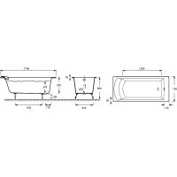 Чугунная ванна Jacob Delafon Biove 170x75 без антискользящего покрытия арт-E2930-S-00 — фото 3, Чугунные ванны