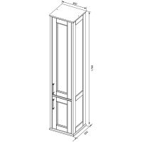 Шкаф пенал Aquanet Бостон 36 L Белый матовый арт-242219 — фото 11, Пеналы для ванной комнаты