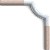 Угловой элемент Orac Decor 245x24x245 мм арт-P101A — фото 1, Молдинги