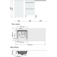 Тумба с раковиной Orange Sistema 110 L Белая глянцевая арт-ST-110TUW+RAL — фото 13, Тумбы с раковиной
