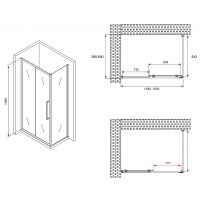 Товар: Душевой уголок Abber Schwarzer Diamant 160x60 профиль Хром стекло матовое арт-AG30160MH-S60M - фото 5 Душевой уголок Abber Schwarzer Diamant 160x60 профиль Хром стекло матовое арт-AG30160MH-S60M — фото 5, Прямоугольные душевые уголки