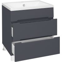 Тумба под раковину Runo Парма 60 Графит арт-00-00001454 — фото 2, Тумбы под раковину