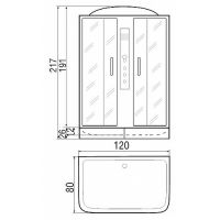 Душевая кабина River Sena 120x80 МТ с поддоном арт-10000001253 — фото 4, Душевые кабины
