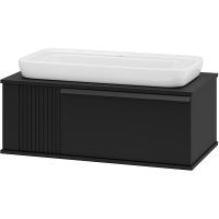 Тумба с раковиной Brevita Savoy 90 подвесная Черная матовая арт-УТ000014896 — фото 1, Тумбы с раковиной