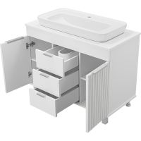 Тумба с раковиной Brevita Enfida 100 Белая матовая арт-УТ000014765 — фото 4, Тумбы с раковиной