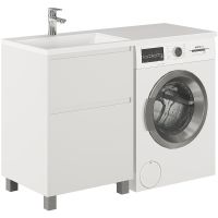 Товар: Тумба с раковиной Creto Cafor 120 L Белый глянец арт-19-W120L - фото 2 Тумба с раковиной Creto Cafor 120 L Белый глянец арт-19-W120L — фото 2, Тумбы с раковиной