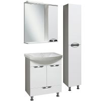 Зеркало со шкафом Runo Барселона 65 R с подсветкой Белое арт-00000001036 — фото 3, Зеркальные шкафы в ванную