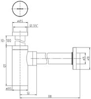 Сифон для раковины Allen Brau Priority Черный матовый арт-5.31025-31 — фото 4, Сифоны для раковины