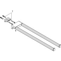 Товар: Полотенцедержатель Hansgrohe AddStoris двойной Черный матовый арт-41770670 - фото 3 Полотенцедержатель Hansgrohe AddStoris двойной Черный матовый арт-41770670 — фото 3, Полотенцедержатели