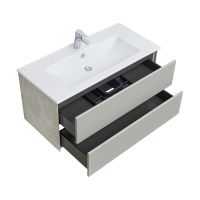 Тумба под раковину Aquaton Сохо 100 подвесная Слэйт Галька серая арт-1A258201AJ9A0 — фото 3, Тумбы под раковину