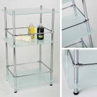 Товар: Стеклянная полка WasserKRAFT Хром арт-K-4033 - фото 2 Стеклянная полка WasserKRAFT Хром арт-K-4033 — фото 2, Полки для ванной и душа