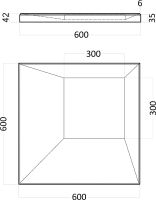 Гипсовая 3д панель Artpole Platinum Malevich матовая 600x600 мм арт-MM-0075 — фото 5, Гипсовые 3Д панели